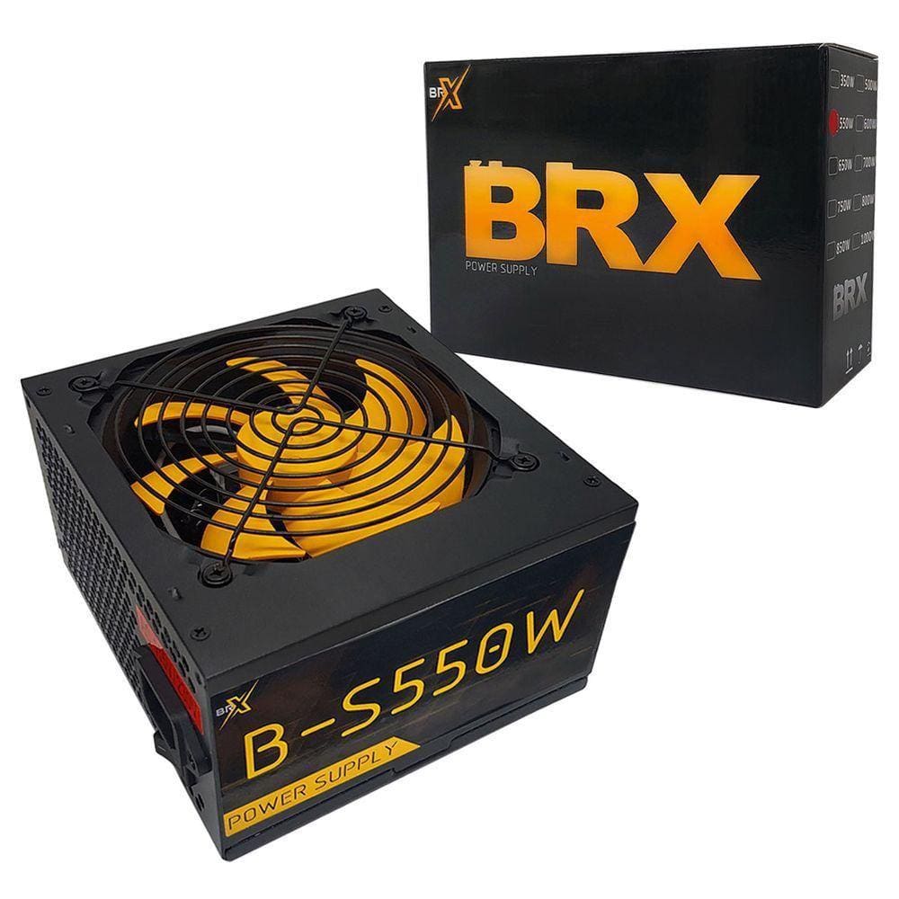 Fonte 550w Brx B-s550w, Atx, Bivolt Automático
