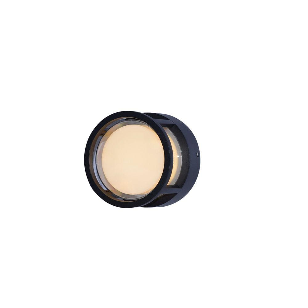 Arandela Moderna Redonda Preta Led 6W 3000K Bivolt IP65