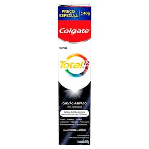 Creme Dental Colgate Total 12 Carvão Ativado 140g