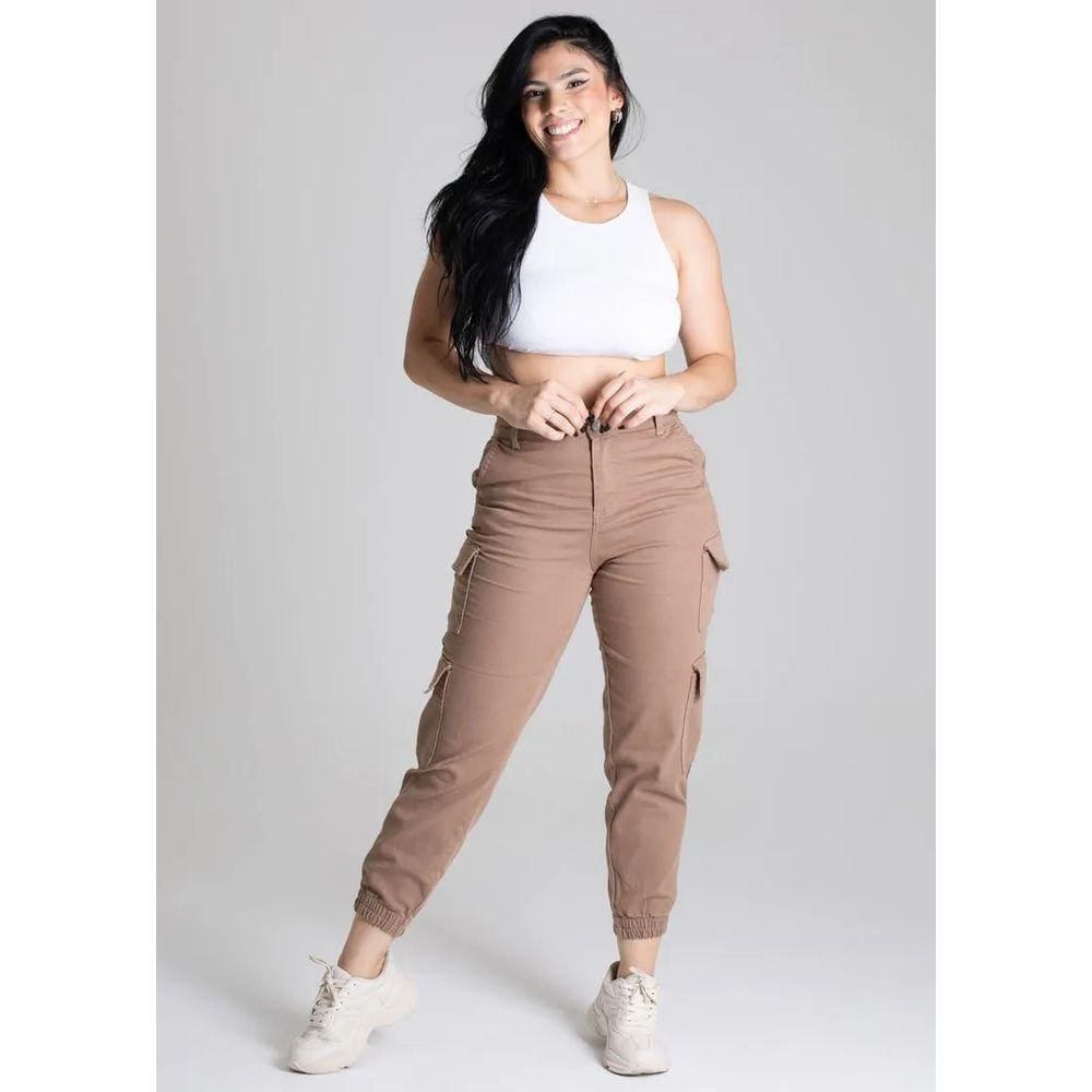 Calça Cargo Feminina Jogger Sawary