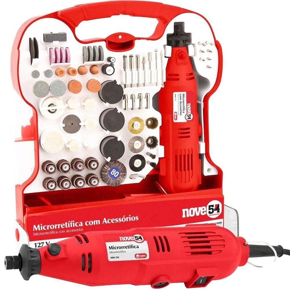 Micro Retífica 130W Completa Com 172 Acessórios - 110V