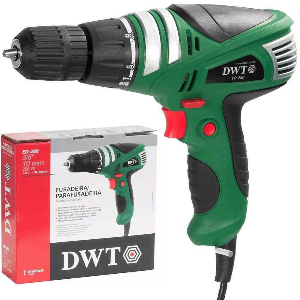 Parafusadeira Com Fio 280W Aperto Rápido Dwt - 110V