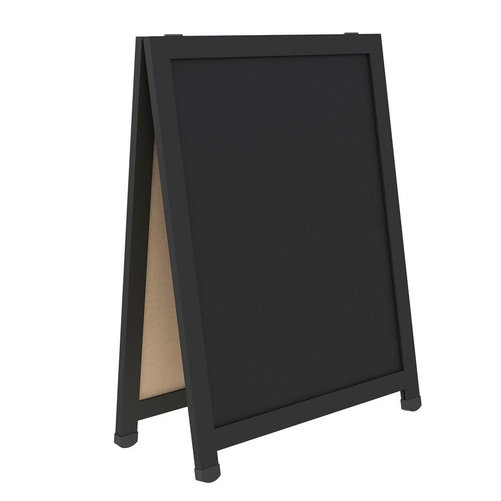 Placa Quadro Lousa Cavalete de Calçada Soft 80x60 cm Duplo em Madeira MDF para Propaganda Visual