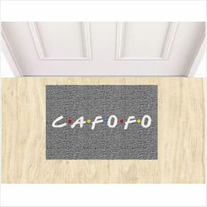 Capacho Tapete Divertido Cafofo 60X40 cm