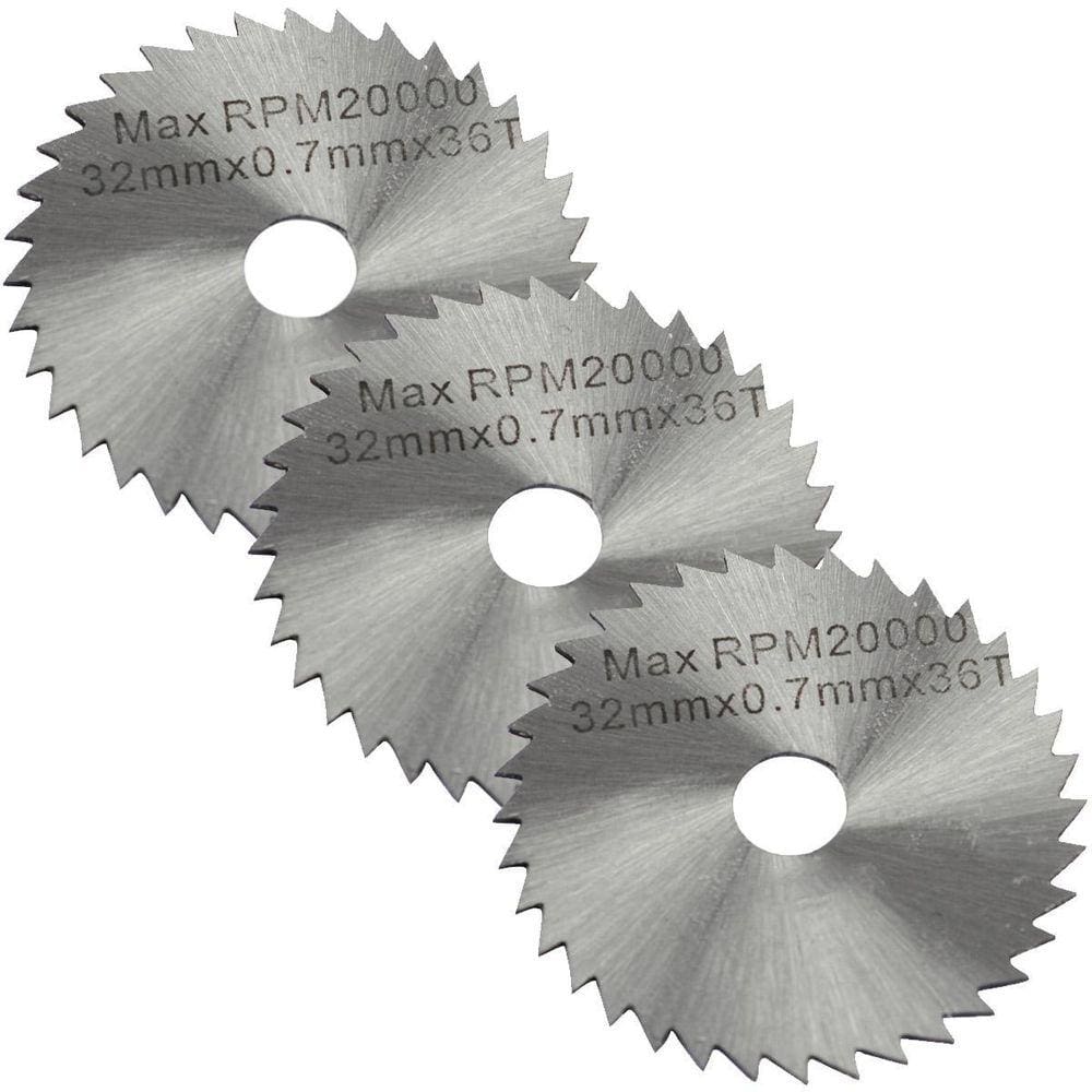 Kit 3 Discos Lâminas De Serra 32Mm 36D Para Micro Retíficas