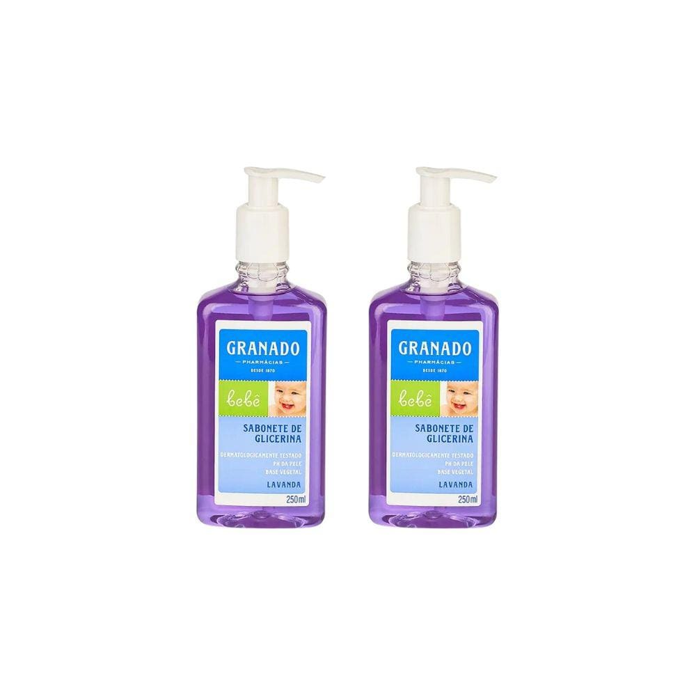 Sabonete Liquido Granado Baby 250ml Glic Lavanda-Kit C/2un