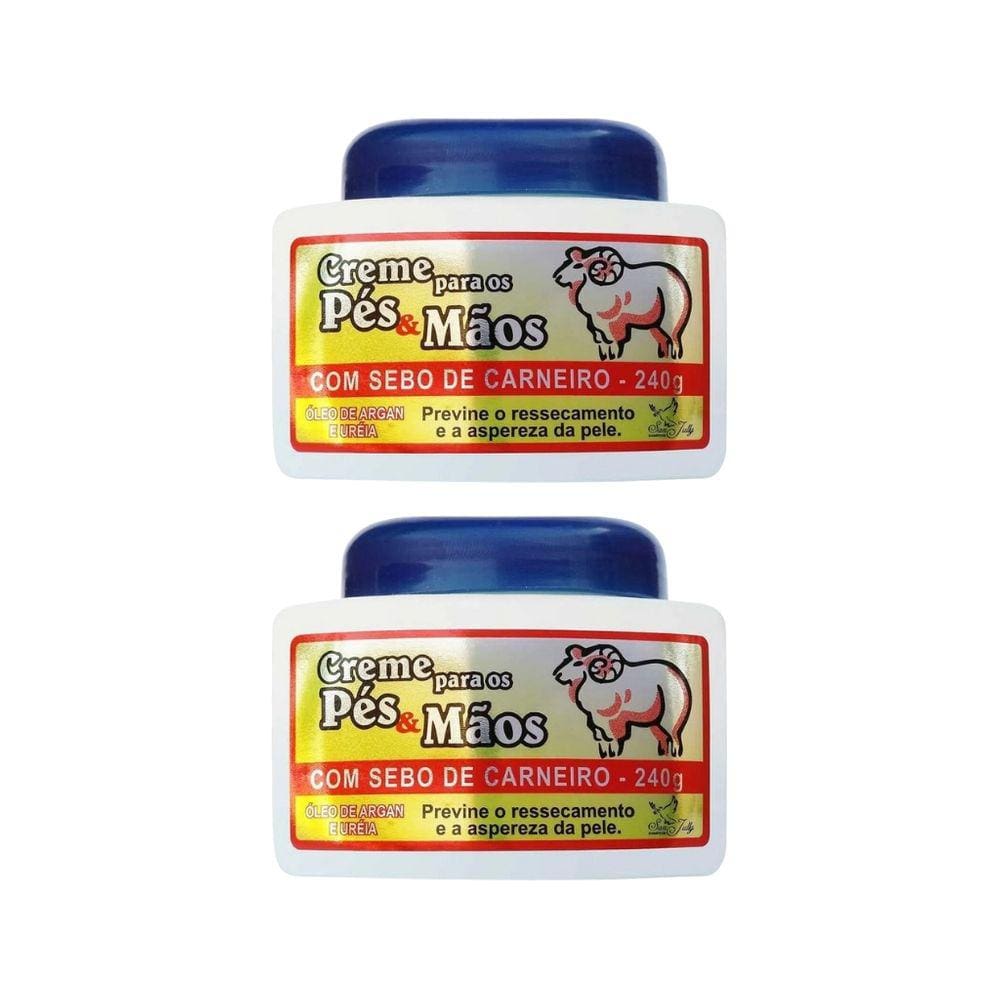 Creme Maos e Pes San Jully Sebo de Carneiro Pote 240g - 2un