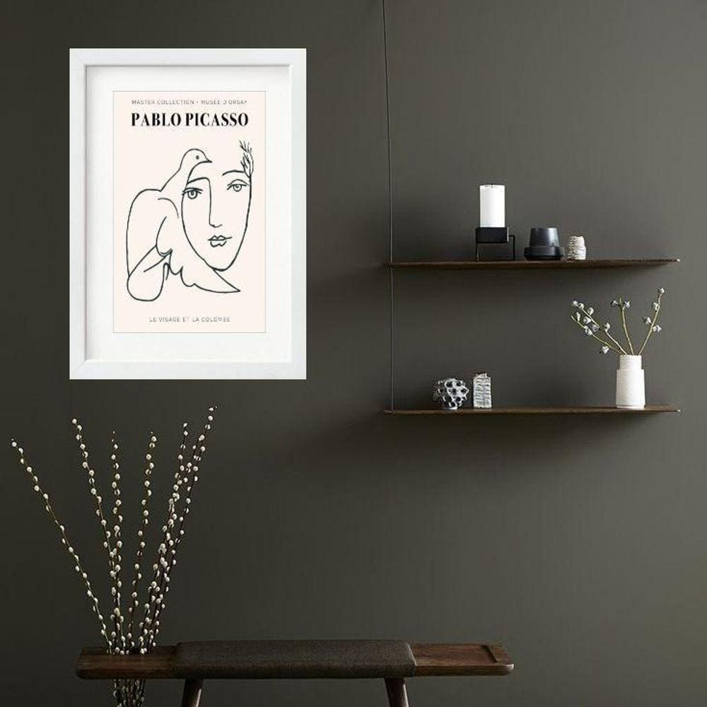 Quadro Minimalista Pablo Picasso - 60X48Cm