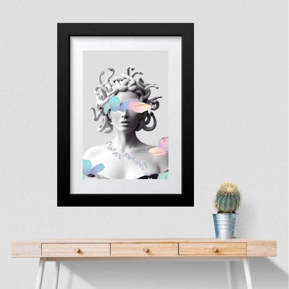 Quadro Arte Medusa - Candy Colors - 60X48Cm