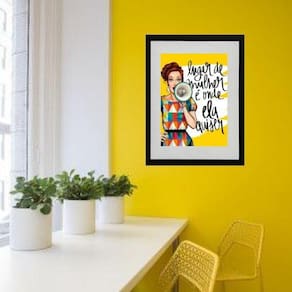 Quadro Lugar De Mulher - 60X48Cm