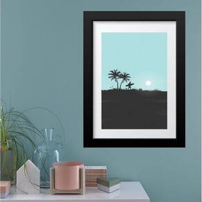 Quadro Arte Paisagem Surfista - 60X48Cm