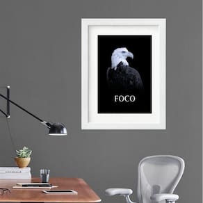 Quadro Motivacional Águia Foco - 60X48Cm