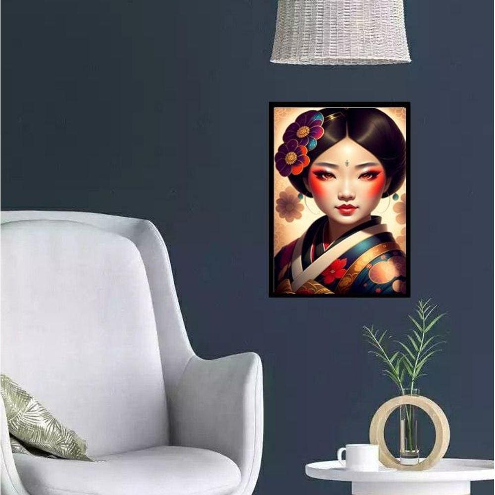 Quadro Japonesa Gueixa 24X18Cm