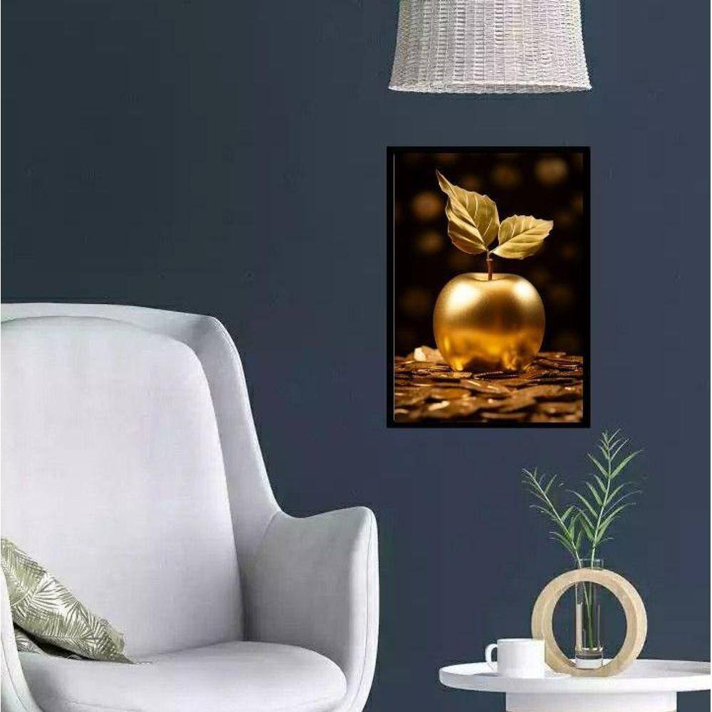 Quadro Arquétipo Maçã Dourada 33X24Cm