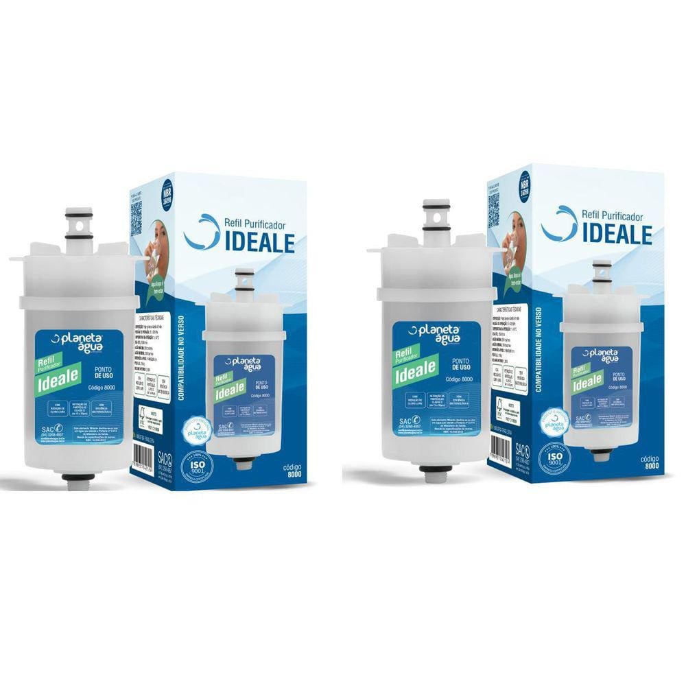 Kit 2 Refis Para Ideale E Ideale Premium, H2O Compact Durín