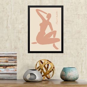 Quadro Arte Matisse Coral Nude 45X34Cm - Com Vidro