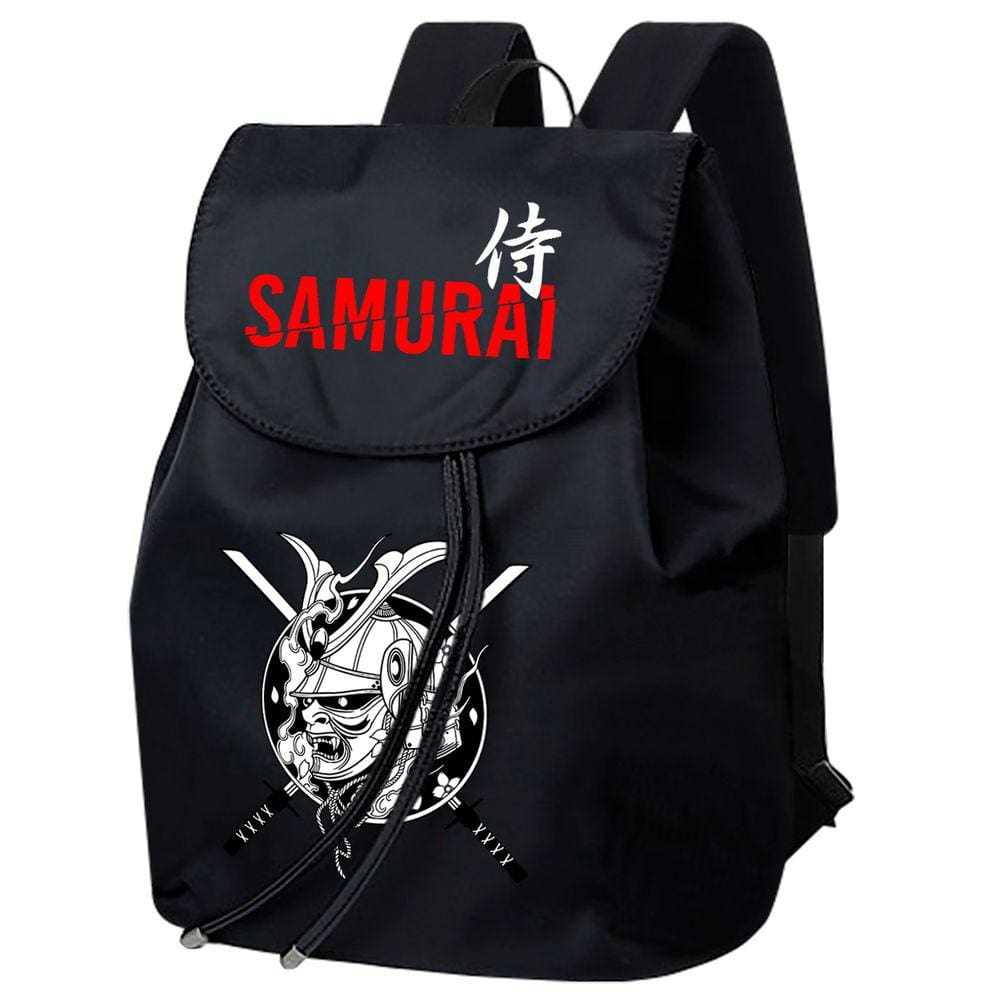Mochila Guerreiro Japonês Samurai Máscara Oni Katana