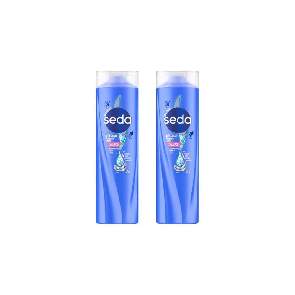 Shampoo Seda 325ml Anticaspa Hidratante Diário-Kit C/2un