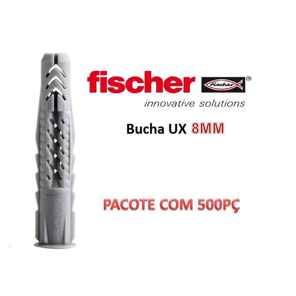 Bucha Nylon Fischer Ux 8mm C/ 500 - Universal