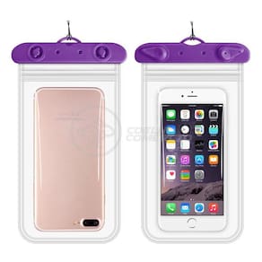 Capa Bolsa A Prova Dágua Impermeável Universal Celular Roxo