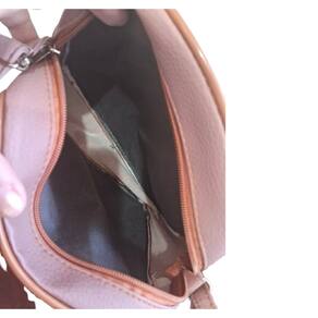 Bolsa feminina pequena transversal alça nude marsala bege