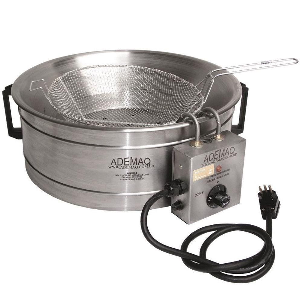 Tacho de Fritura Elétrico 5 Litros Bacia Alumínio Ademaq