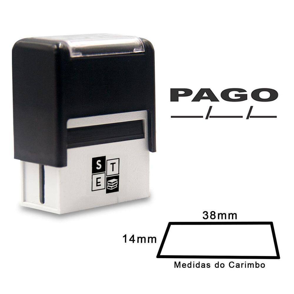 Carimbo Pago Data- Preto
