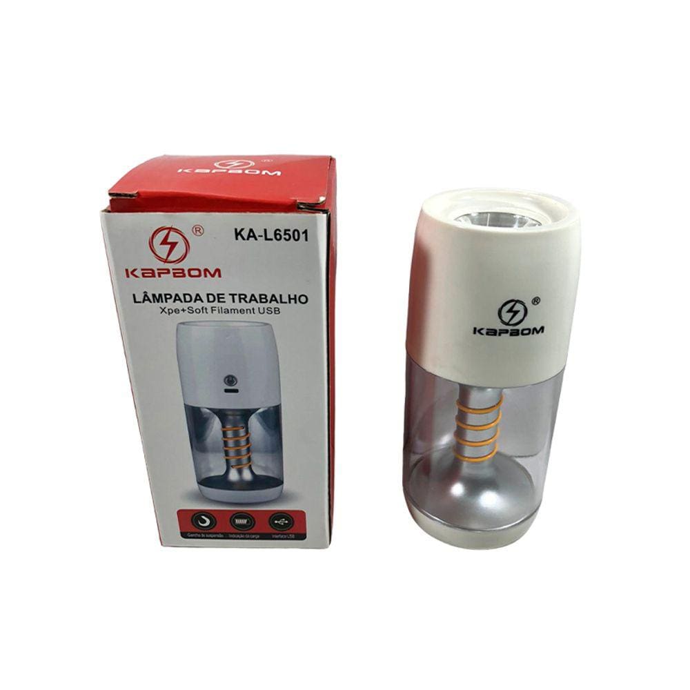Lampada para Barraca Trabalho Camping USB Indicação de Carga KA-L6501
