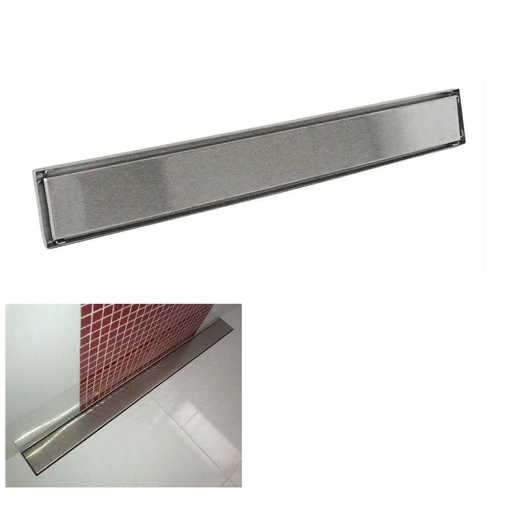 Ralo Invisivel Linear 60cm Aço Inox Anti Odor Anti Inseto Banheiro Lavabo Resistente