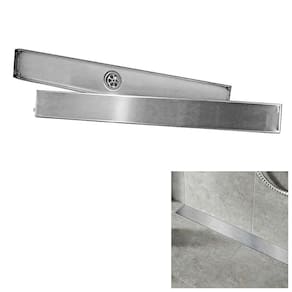 Ralo Oculto Invisivel Linear Inox 60cm Anti Odor Anti Inseto Lavabo Banheiro Resistente Seguro Higienico