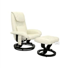 Poltrona De Massagem Louisiana Rivattis Com Apoio Para Pés Revestimento Creme