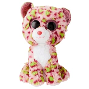 Pelúcia Ty Beanie Boo Leopardo Lainey Olhinhos de Glitter