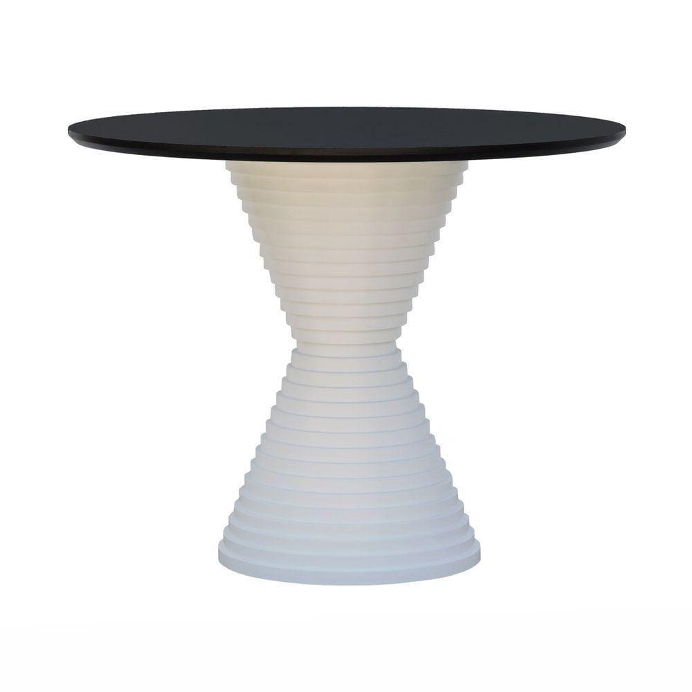 Mesa De Jantar Apollo Tampo Redondo 120 Branco-preto