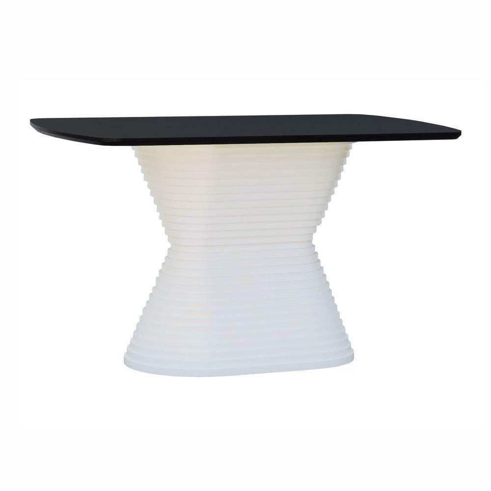 Mesa De Jantar Apollo Tampo Retangular 136x80cm Branco-preto