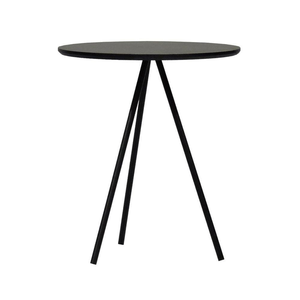 Mesa Lateral Redonda Trilegal ø420x530 Preto