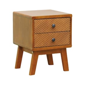 Mesa De Cabeceira 2 Gavetas Maré Amêndoa