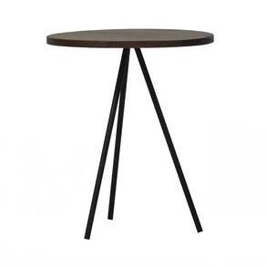 Mesa Lateral Redonda Trilegal ø420x530 Preto-pinhão