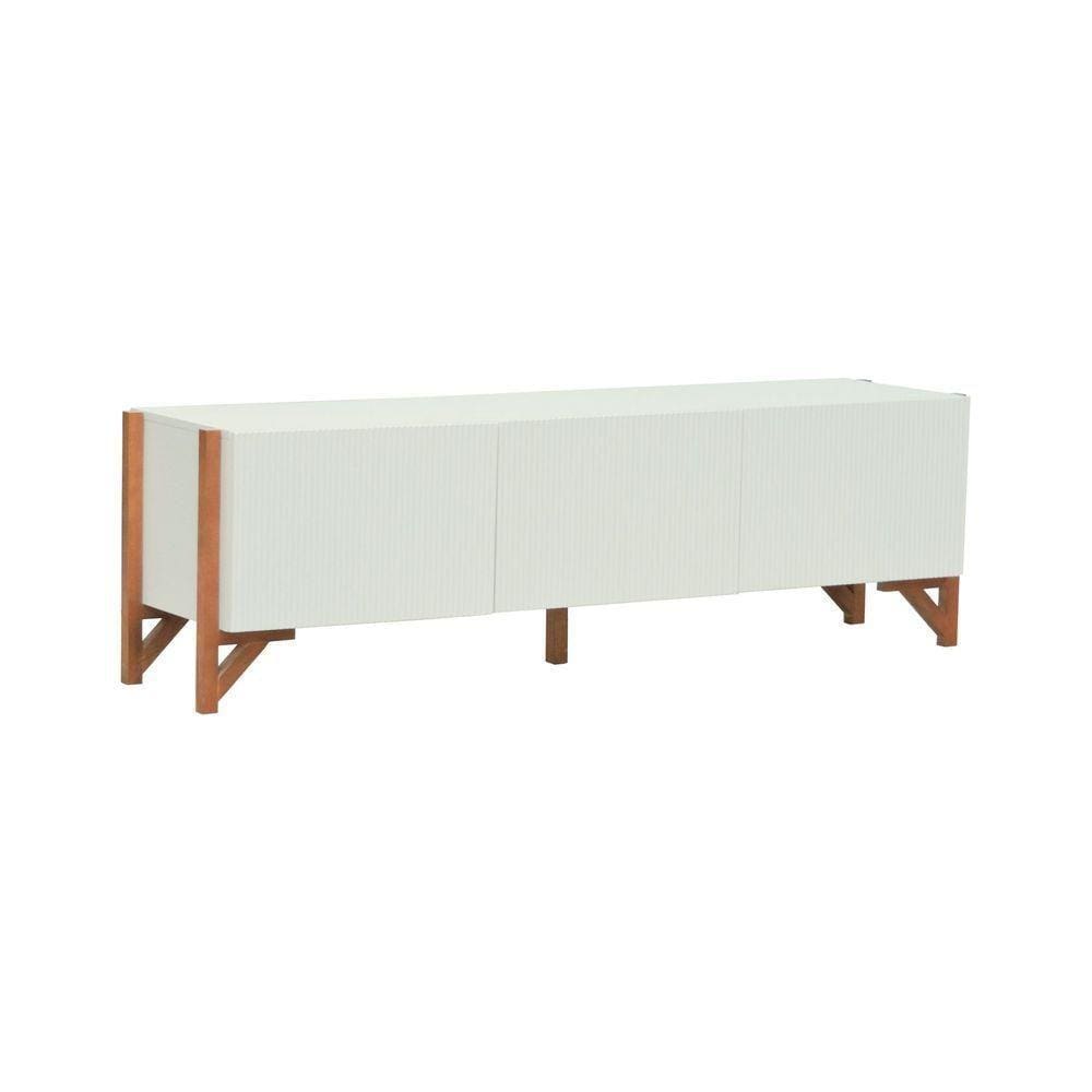 Rack 3 Portas Decor Off-white-amêndoa