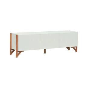 Rack 3 Portas Decor Off-white-amêndoa