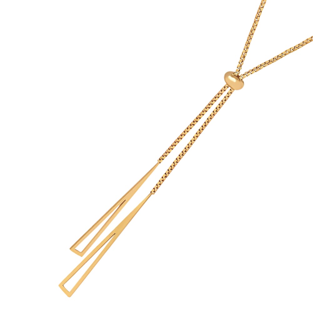 Colar Feminino Pingente Geométrico Selena Banhado A Ouro 18k
