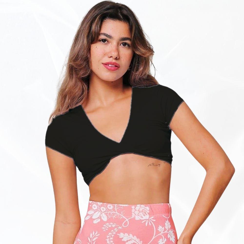 Cropped Top Torcido Sicilia Riu Kiu Preto 10616