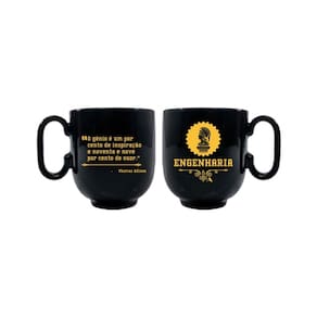 Caneca Forma Preta Engenharia 350 ML - Allmix