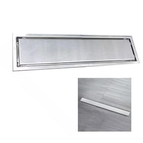 Ralo Linear Oculto 30cm Invisivel Inox Banheiro Lavabo Anti Odor Anti Inseto Higienico Resistente