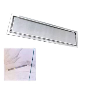 Ralo Linear Oculto 30cm Invisivel Inox Anti Odor Anti Inseto Lavabo Banheiro Lavanderia