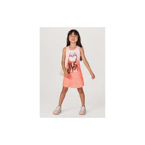 Vestido Infantil Menina Em Cotton De Gatinho Brandili