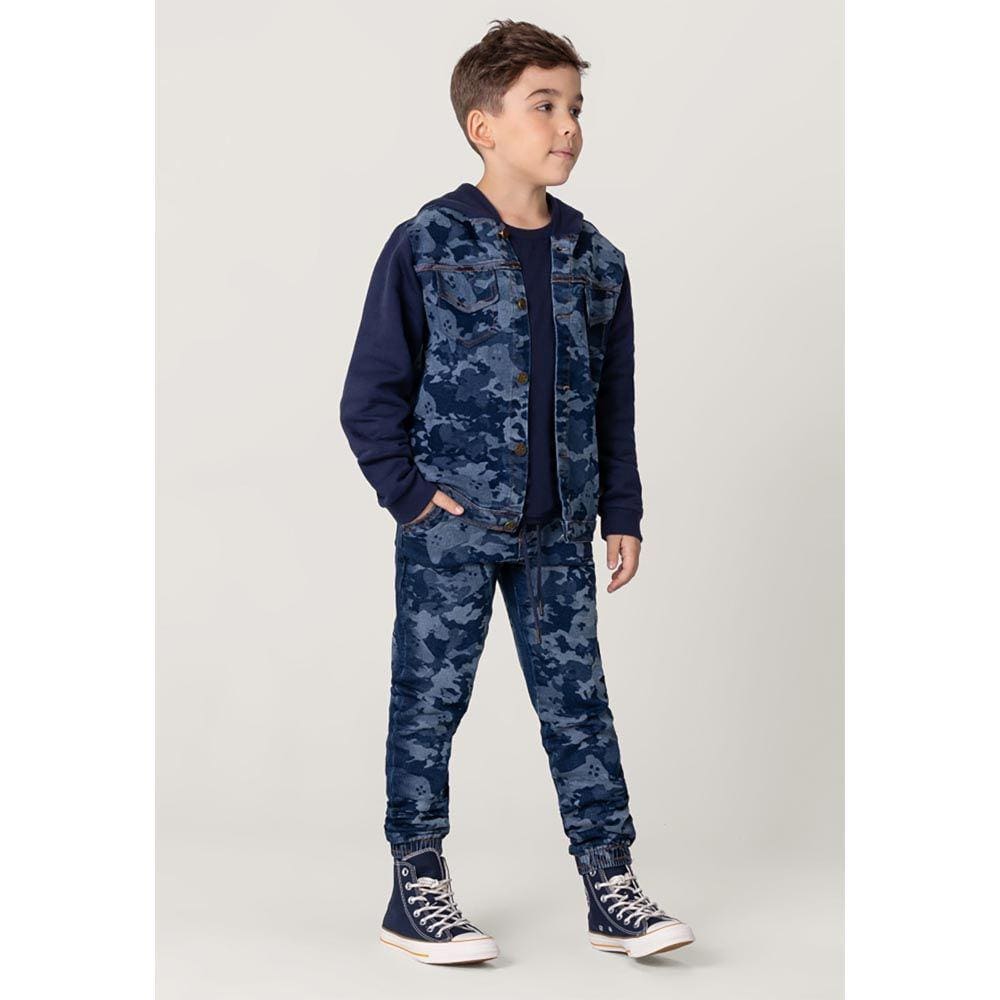 Jaqueta Jeans Super Comfort Infantil Menino Brandili