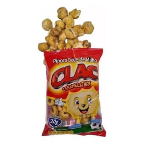 Pipoca Doce Deliciosa Caramelizada Clac 50 Unidades 20G Cada
