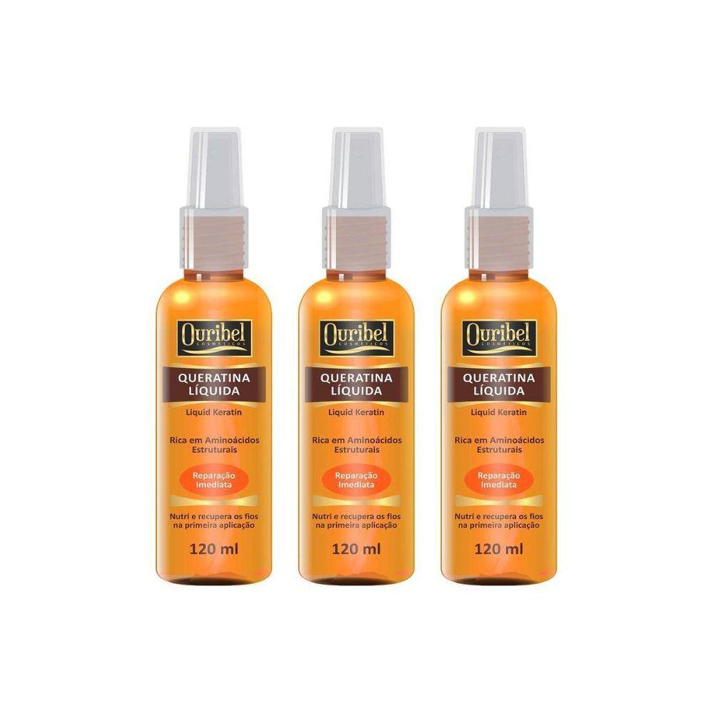 Queratina Liquida Ouribel 120Ml - Kit Com 3Un