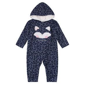 Macacão Soft E Pelo Fleece Bebê Unissex Mundi Azul Claro