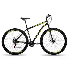 Bicicleta Aro 29 Colli Bike Nantes Freio A Disco Preto Fosco-amarelo Neon